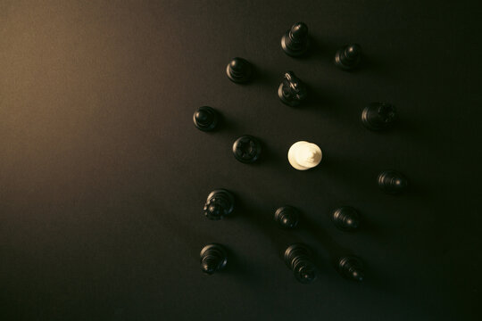 Chess board game concept of business ideas and competition and strategy ideas concep