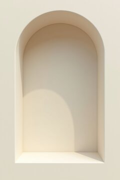 Marco de nicho hueco, material neutro, composici&oacute;n limpia
