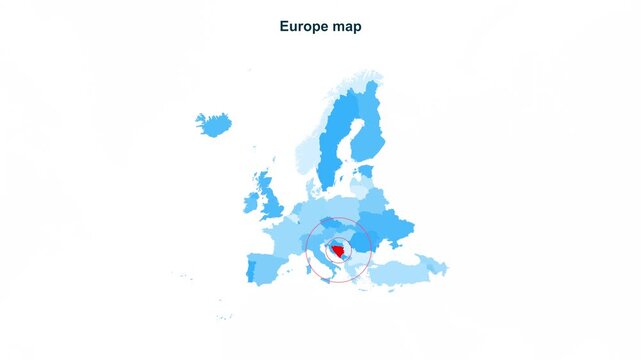 Europe_Belarus_map_with_marker_blue 3 Video Footage Animated Motion for professional design projects presentations digital media and commercial visual