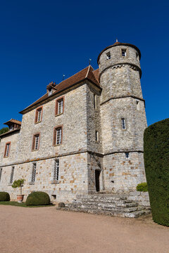 Vascoeuil, France 23 September 2026: Vascoeuil Castle in Normandy, set within its grounds
