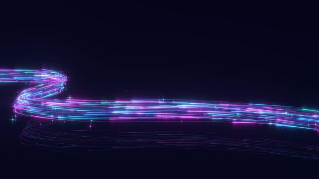Bloom neon curve lines tech bg able to loop endless 4k