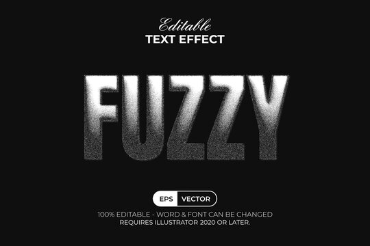 Fuzzy Editable Text Effect Grain Noise Texture.