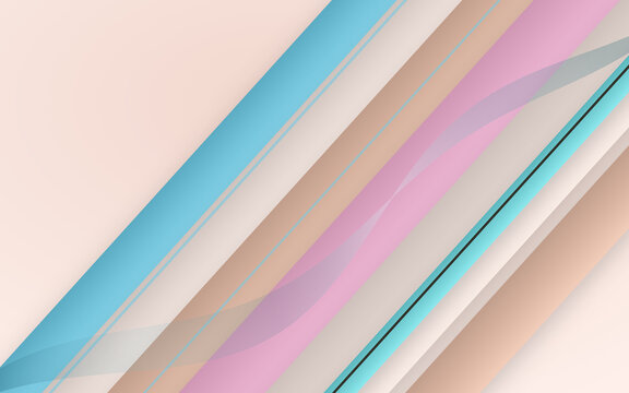 Pastel diagonal stripes background with soft pink and blue layers. Elegant abstract lines with smooth waves. Minimal modern wallpaper. Clean backdrop for business presentation.
