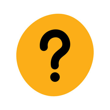 Question mark symbol. Vector illustration on transparent background