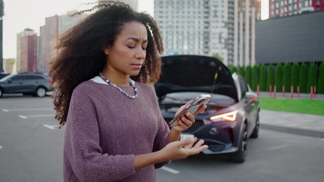 African American woman writes clear message to service center