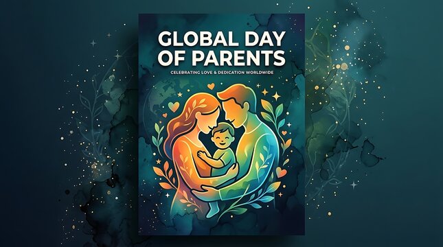 Illustration celebrating global day of parents with family love and dedication worldwide concept design