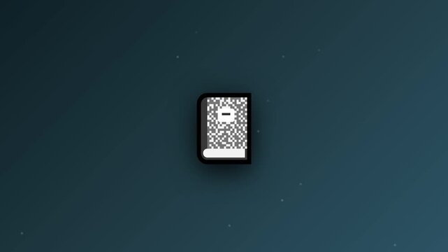 Minimalist repeating book icon on dark teal gradient background