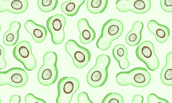seamless avocado pattern 
