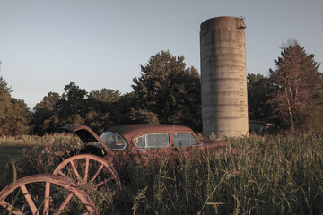 An abandoned car in the weeds. © Jayson