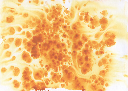 Amber and Yellow Watercolor Marks