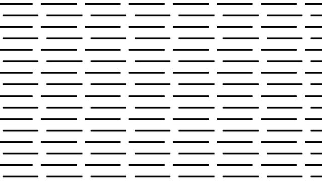 A monochrome pattern of horizontal dashes, creating a minimalist and abstract visual texture