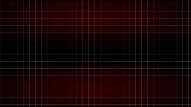 Abstract retro grid background with moving white lines over glowing Red gradient backdrop features clean geometric patterns for digital technology. 4k video animation concept