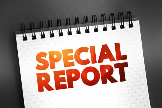 Special Report text on notepad, concept background