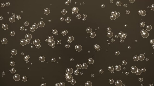 Floating champagne bubbles background, effervescent carbonated liquid motion, gold particle overlay for celebration and luxury projects
