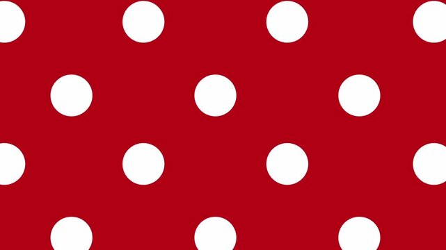 Red and white polka dot pattern