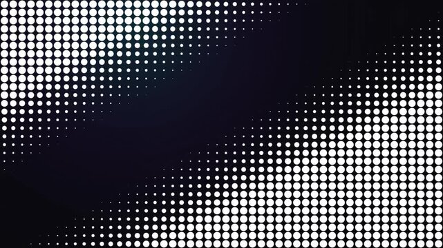 Minimalist white halftone dot pattern motion background with dynamic geometric circle grid for modern graphic design and digital media projects