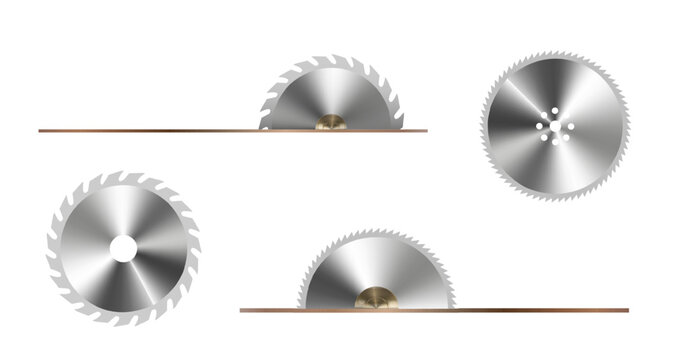 Circular saw metal flat icon. Blade icon saw tool cut. Vector