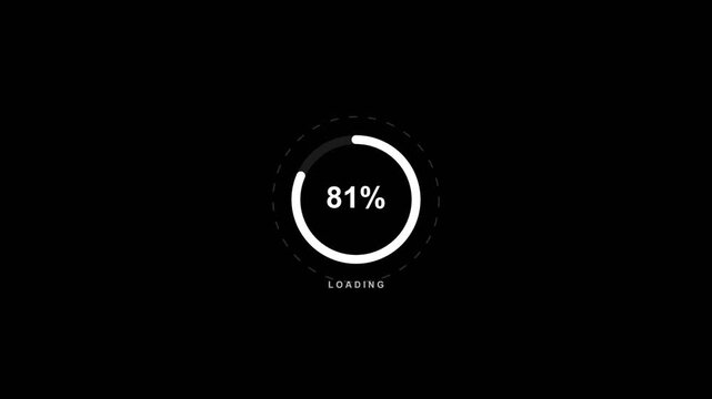 Circular Percentage Ring Loader with thin circular progress ring, ring arc fills from zero to one