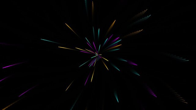 Abstract neon hyperspace warp speed light tunnel seamless loop
