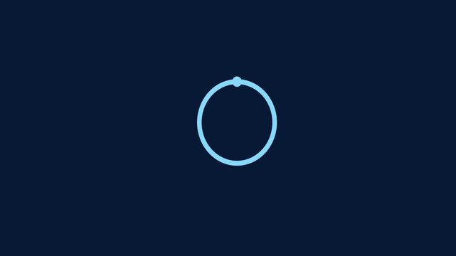 Minimalist loading spinner animation with rotating circular progress indicator on dark background