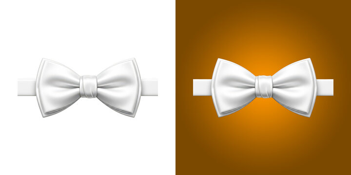 Elegant white bow tie fashion accessory for formal gentleman outfit
