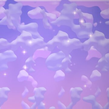 Animaci&oacute;n en bucle de cielo pastel de unicornio con nubes a la deriva