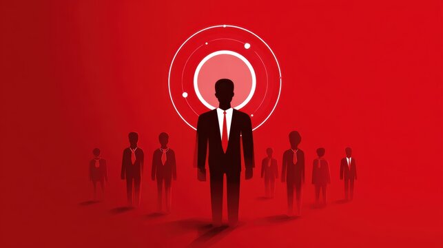HRM or Human Resource Management, manager icon which is among staff icons for human development recruitment leadership and customer target, resume, interview. generate by AI