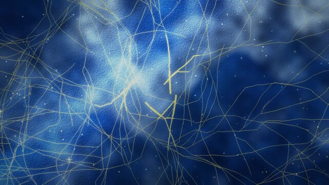 Animation mit Lapislazuli mit goldenen Adern und wanderndem Licht