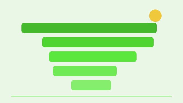 Minimalist sales funnel animation with moving sphere for business marketing and conversion strategy