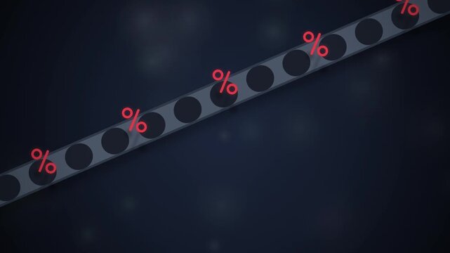 Percentage Progress Bar Loading Concept, Digital Data Flow, Financial Growth, UI Element