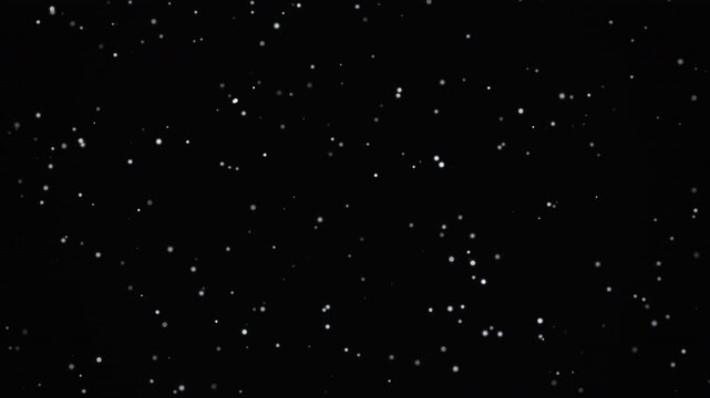 Falling Snow and Snowfall Particles Overlay Drifting in the Dark Night for Realistic Winter Atmosphere