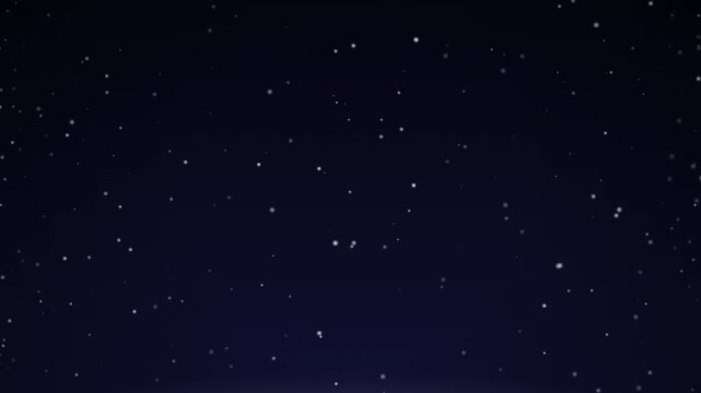Snowfall Snow Particle Falling Overlay Moving in Dark Night Sky for Winter Holiday Backdrop Design