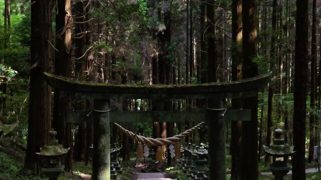 苔むした阿蘇の上色見熊野座神社