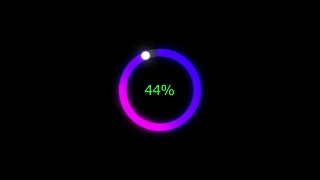 A dynamic modern circle loading animation, and on a black background is loading from 1 to 47 .