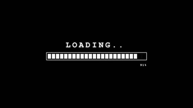 Minimalist Retro Loading Progress Bar 4K