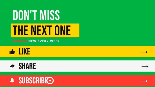 Green screen do not miss the next one end screen animation with bold kinetic typography for chroma key channel outros