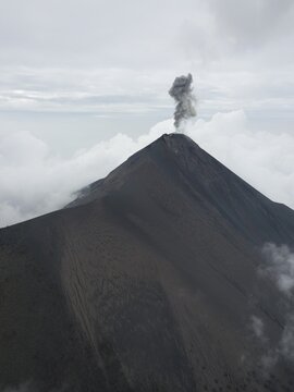 Smoke spitting volcano, Volcan de Fuego, Guatemala
