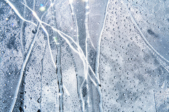 Chilled Glass Cold Sweat Condensation Macro Texture