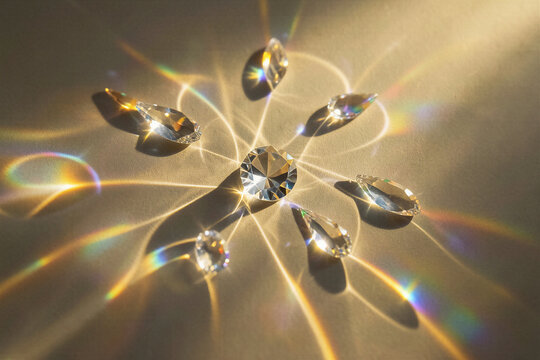 Chandelier Drop Crystal Multi-Angle Rainbows Golden Hour Glow