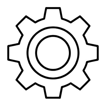 vector gear icon isolated PNG transparent