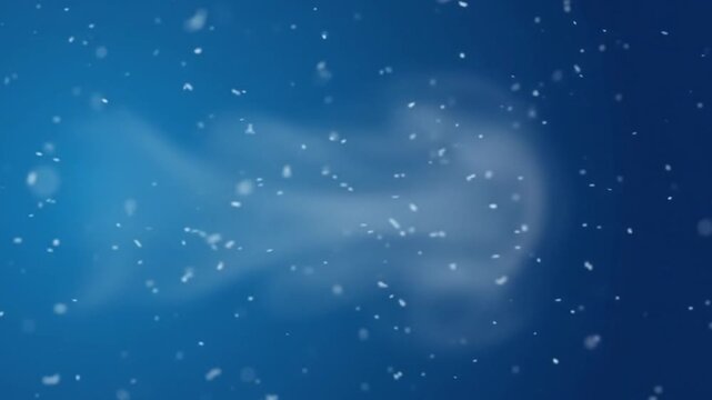 Blue Abstract Background with Floating Light Particles