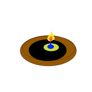 Diwali diya oil lamp festival india celebration vector 