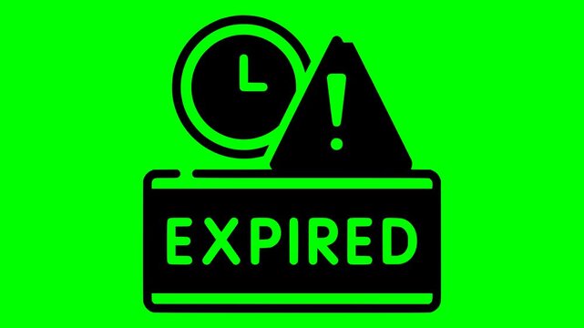 date illustration video animation expired product food silhouette expiration logo label icon health information packaging medicine drug consumer expiry outline vector sign time for green screen footag