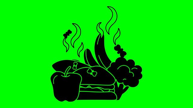 smelly illustration video animation dirty disgust food silhouette stinky logo bad icon odor stink stench woman rotten adult smell outline unpleasant pile nose for green screen footage
