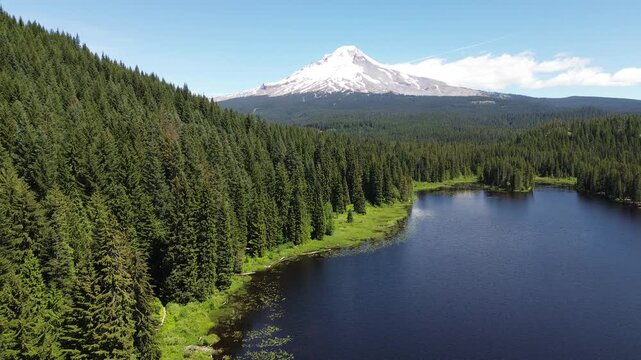 Back over the forest and Trillium Lake - Oregon
