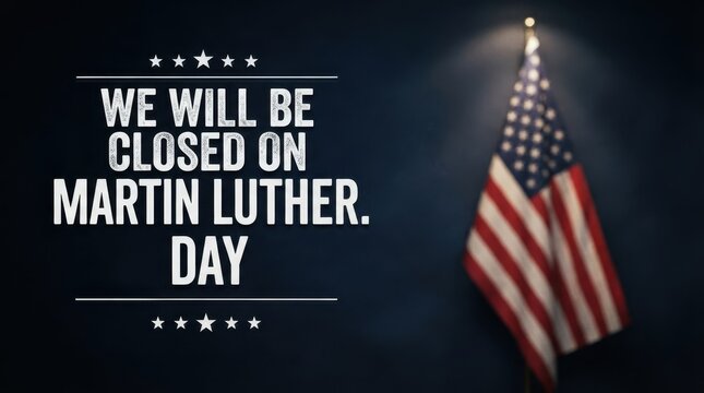 We will be closed on Martin Luther King Jr. Day holiday notice