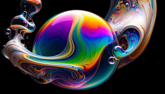 Iridescent Sphere - A Mesmerizing Display of Light and Color.