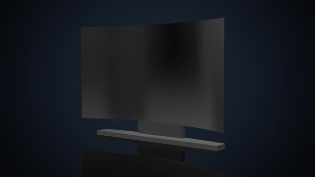 Curved Television Product Animation for Consumer Electronics Marketing