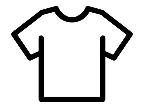 オリジナルTシャツ制作の注文画面やノベルティ選定表で使える半袖プリントTシャツのベクターアイコン