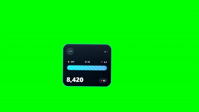 Cyan Fitness Step Tracker Daily Walking Distance Card
